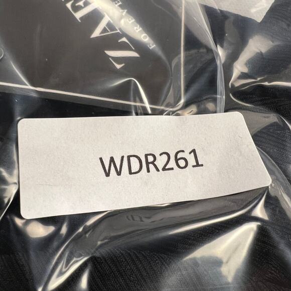 Zaful Swim Cover Up Ribbed Black V-Neck O-Ring Short Sleeve New w/Tags Size L - Picture 10 of 10